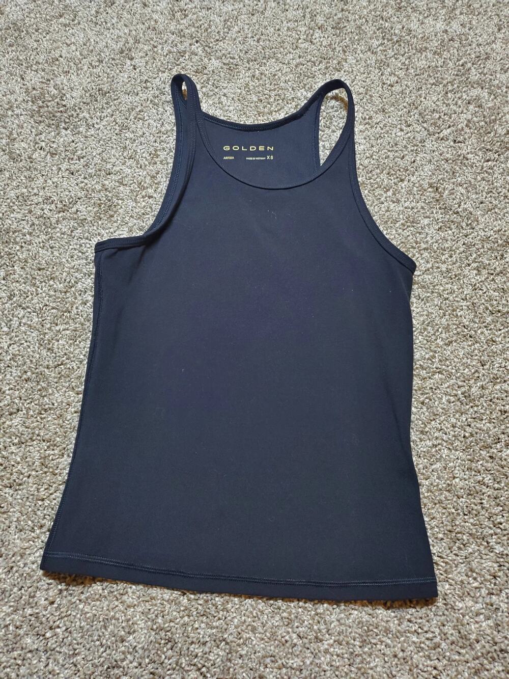 Golden by Aritzia Women's Black Racerback Tank Top Size XS